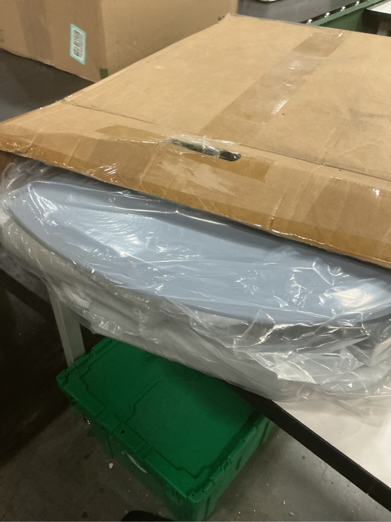 Condition photo showing Good Condition for medline 3-in-1 steel bedside commode, elongated seat, sturdy folding frame, 7.5 qt. bucket, 350 lb. weight capacity, clip-on seat, easy cleaning, tool-free assembly, gray