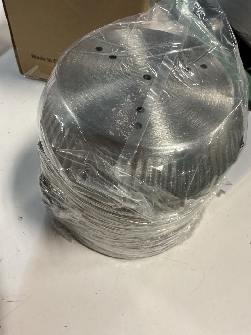 Condition photo showing New/Like New for portable 9 inch table top fire pit, tabletop smokeless fire pit, low smoke burning mini outdoor stove firepit fueled by pellets or wood, for urban & suburbs, with travel bag,23.2x16.3cm stainless steel metallic gradient