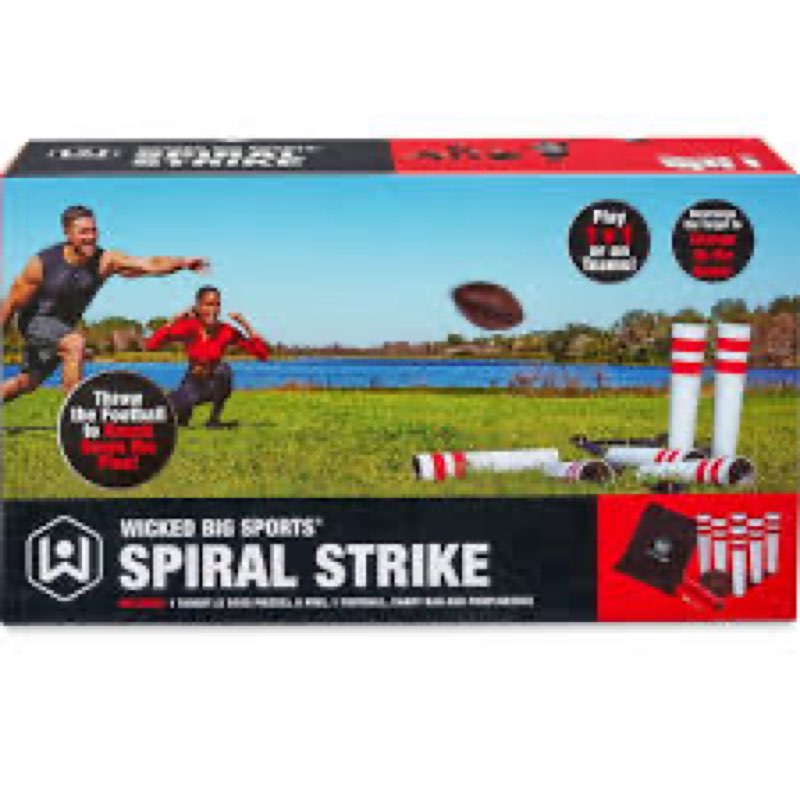 Little Kids Wicked Big Sports Spiral Strike Football Bowling Portable Yard Game