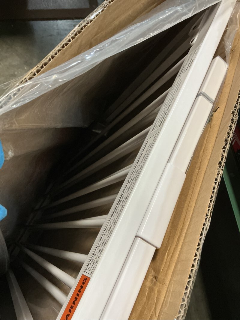 Condition photo showing Good Condition for keny 36" extra tall baby gate for doorways, fits openings 29.7" to 46" wide, auto close pressured mounted dog gate for stairs, no drilling easy install pet gate, white white 29.7-46"wide,36"tall