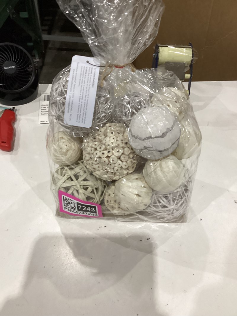 Condition photo showing Good Condition for ANDALUCA Large Decorative Balls Bowl Filler Decor Orbs White & Cream (Natural White)