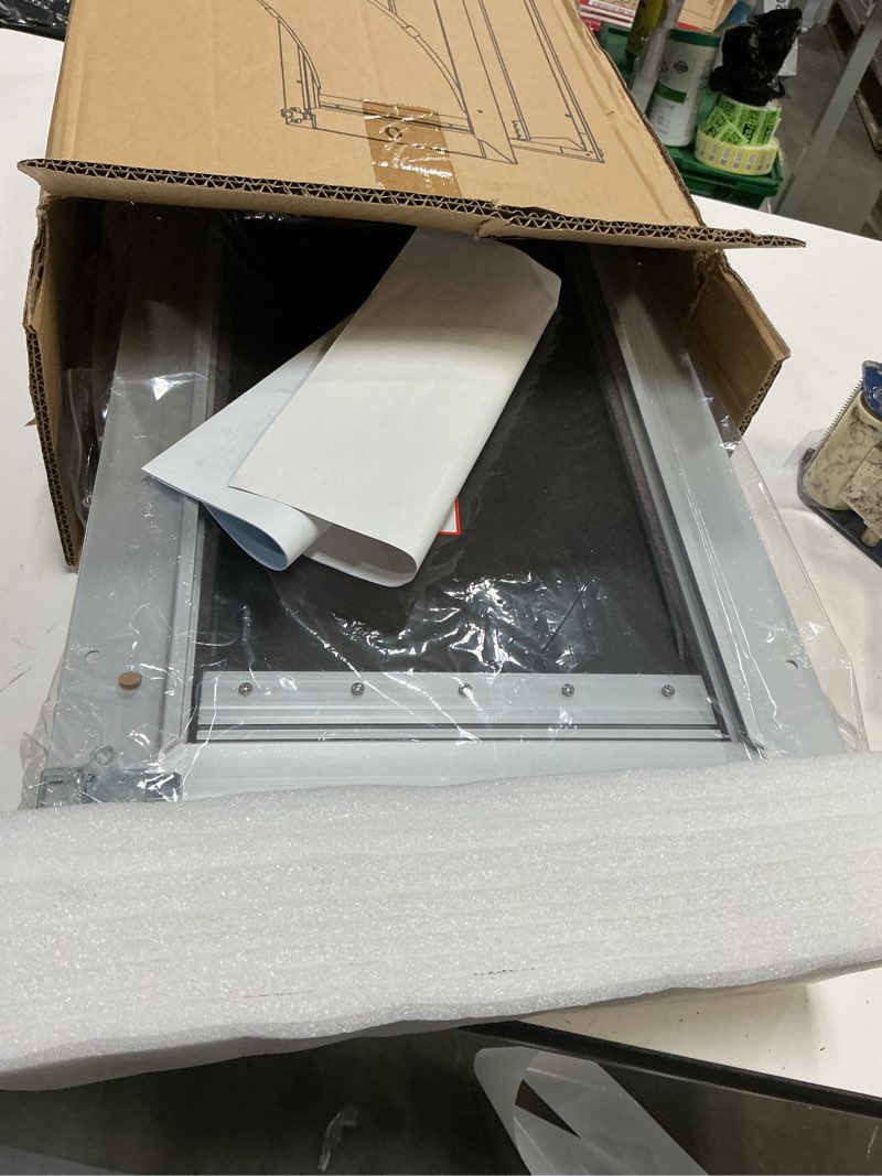 Condition photo showing Good Condition for 3-flaps insulated dog door for wall, rust proof aluminum alloy medium doggy door, heavy duty pet door with dual lock, extreme weather doggie door for interior exterior wall, pets up to 45lb