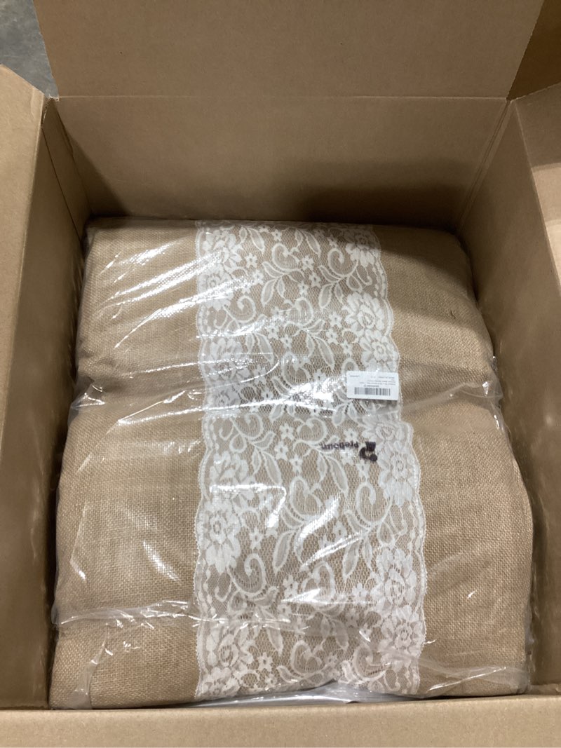 Condition photo showing Good Condition for ak trading co. burlap & lace table runner