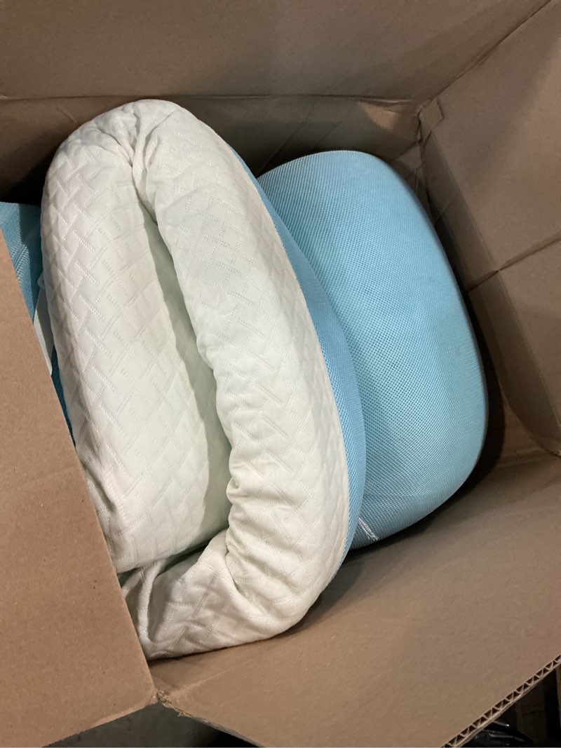 Condition photo showing As Is for sinweek 2 inch gel memory foam mattress topper with cooling cover ventilated soft mattress pad, bed topper, certipur-us certified, queen size 2 inch with cooling cover queen