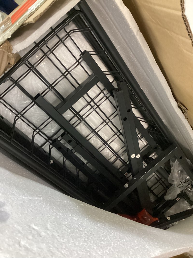 Condition photo showing As Is for 4 bike stand, bike rack garage with 3-tier storage rack, bicycle stand for garage organizer, indoor sporting gear storage station for mountain/road/hybrid & fat tire bike, patent pending large
