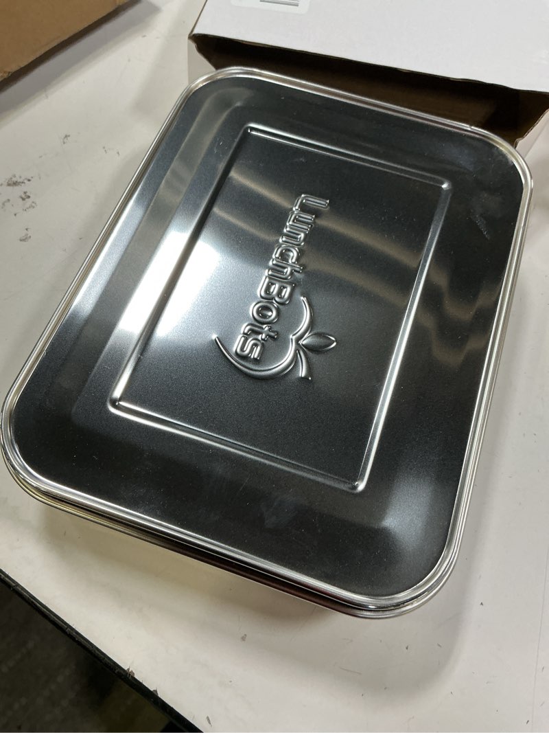 Condition photo showing Good Condition for LunchBots Large Trio Stainless Steel Lunch Container -Three Section Design for Sandwich and Two Side