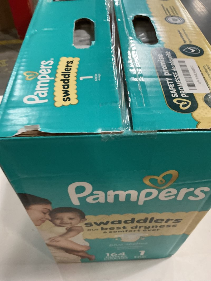 Condition photo showing New/Like New for Pampers Swaddlers Diapers, Size 1 (8-14 lbs), 164 Count, Absorbent, Keeps Baby Dry and Comfortable, Skin Safe Disposable Baby Diaper Size 1 164