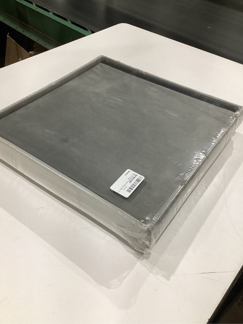 Condition photo showing New/Like New for Deco 79 Polyester Square Storage Stool, 17" x 15" x 15", Gray