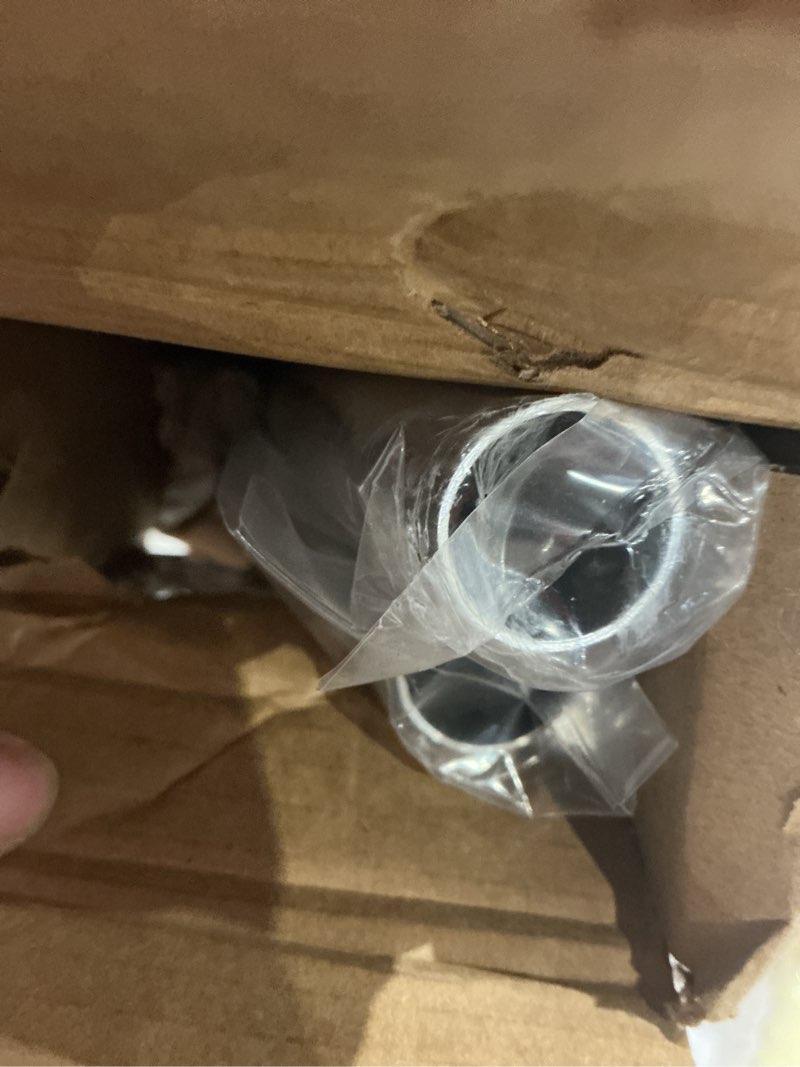 Condition photo showing New/Like New for curved shower curtain rod for bathroom 38-72 inches, adjustable length, curved shower rod, metal rods&brackets, round shower curtain rods, rotate bracket for large shower space, need drilling, chrome