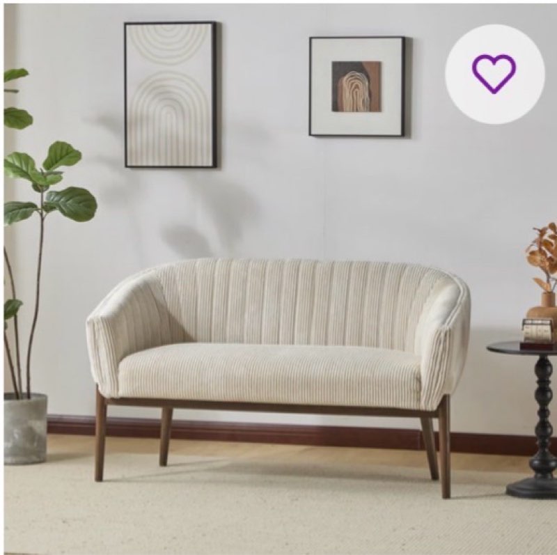 Kerby Recessed Arm Loveseat