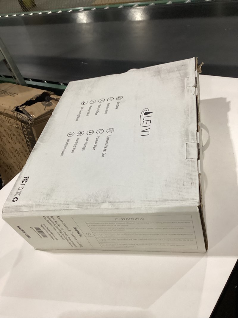 Condition photo showing New/Like New for LEIVI Electric Bidet Toilet Seat with Wireless Remote and Side Panel, Multiple Spray Modes, Adjustable Heated Seat, Warm Water and Air Dryer, Auto LED Nightlight, Elongated Silver Oval