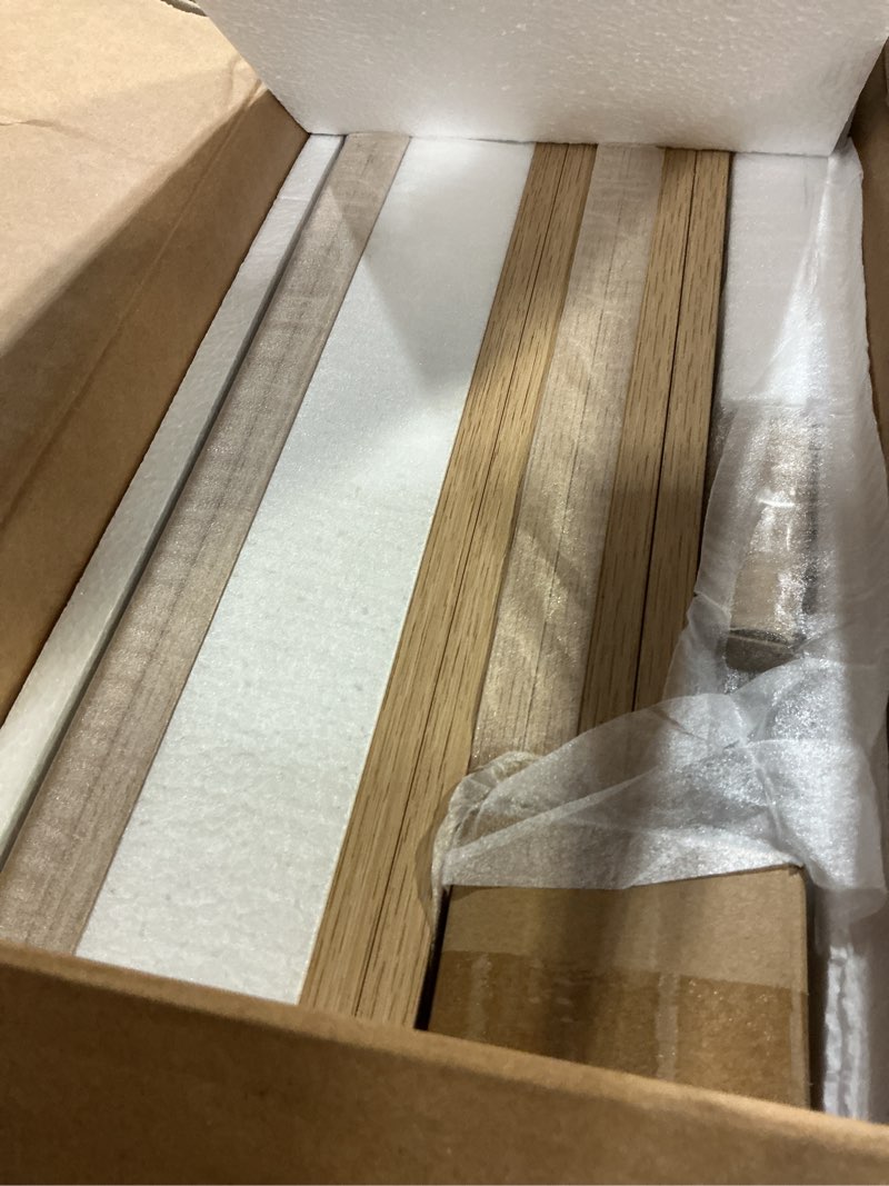 Condition photo showing Good Condition for Floating Nightstand Set of 2 Modern Night Stands with Drawer and Open Shelf Cubby Small Bedside End Table with Charging Station Wall Mounted Nightstands Set 2 for Bedroom Natural