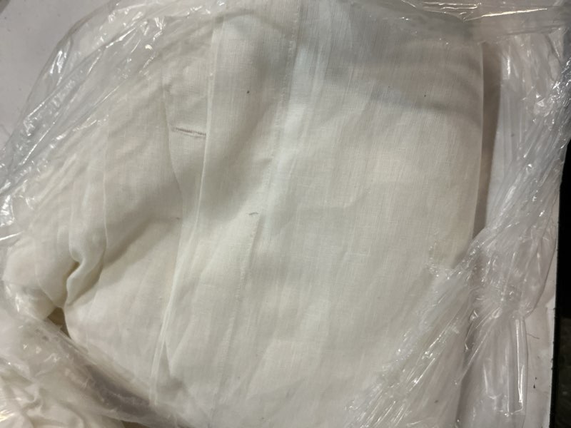 Condition photo showing Good Condition for european linen shower curtain, one size, white