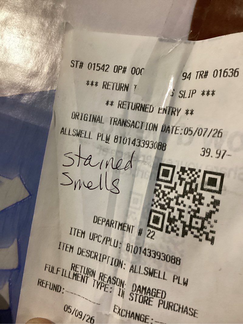 Condition photo showing As Is for allswell cooling pillow, standard/queen, adult