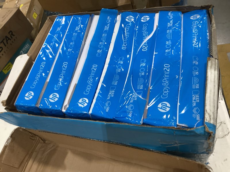 Condition photo showing As Is for hp printer paper | 8.5 x 11 paper | copy &print 20 lb | 10 ream case - 5,000 sheets | 92 bright | fsc certified | 200060c 10 pack | 5000 sheets standard size (8.5x11)