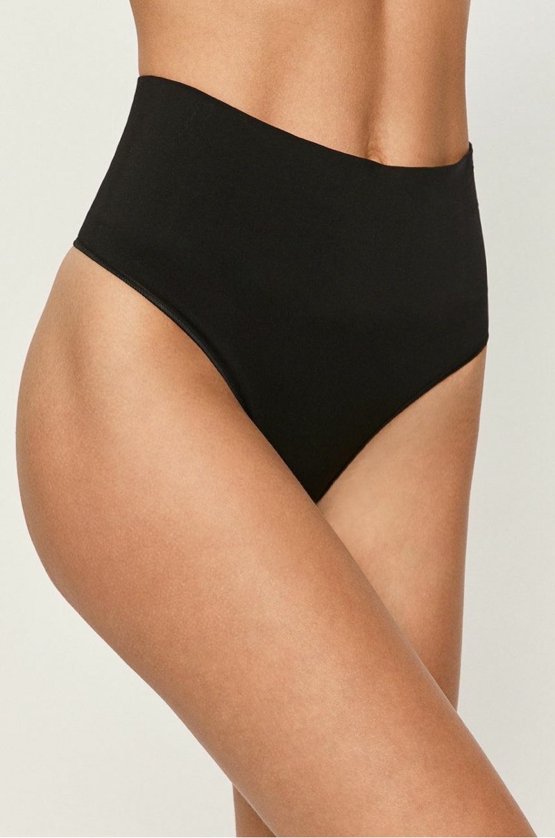 Spanx Women's Everyday Shaping Panties Thong Underwear Black Size M