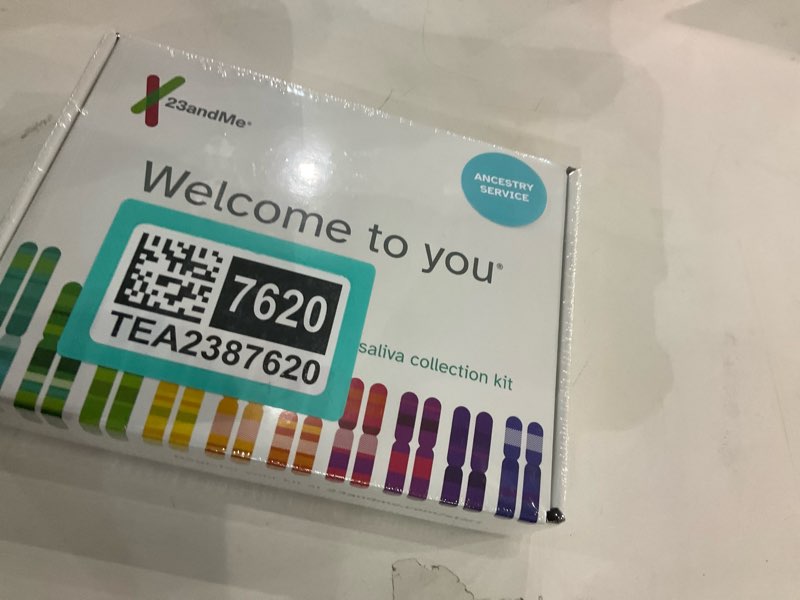 Condition photo showing New/Like New for 23andMe Ancestry Service - DNA Test Kit with Personalized Genetic Reports Including Ancestry Composition with 4000+ Geographic Regions, Family Tree, DNA Relative Finder and Trait Reports
