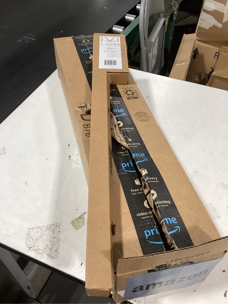 Condition photo showing New/Like New for ivilon drapery window curtain rod - end cap style design 1 inch pole. 28 to 48 inch color warm gold 28 to 48 in.