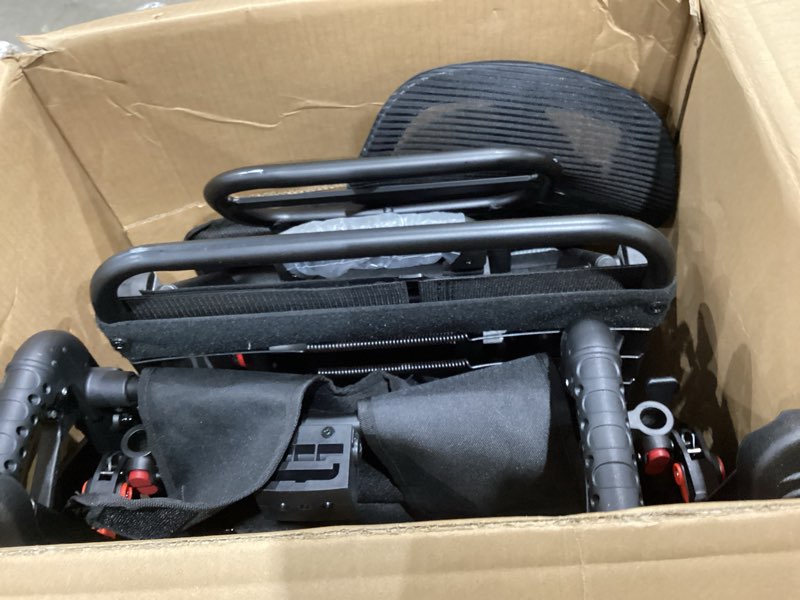 Condition photo showing Good Condition for reclining transport wheelchairs for adults lightweight foldable transport chair with telescopic handle, portable folding travel transfer wheel chairs for seniors