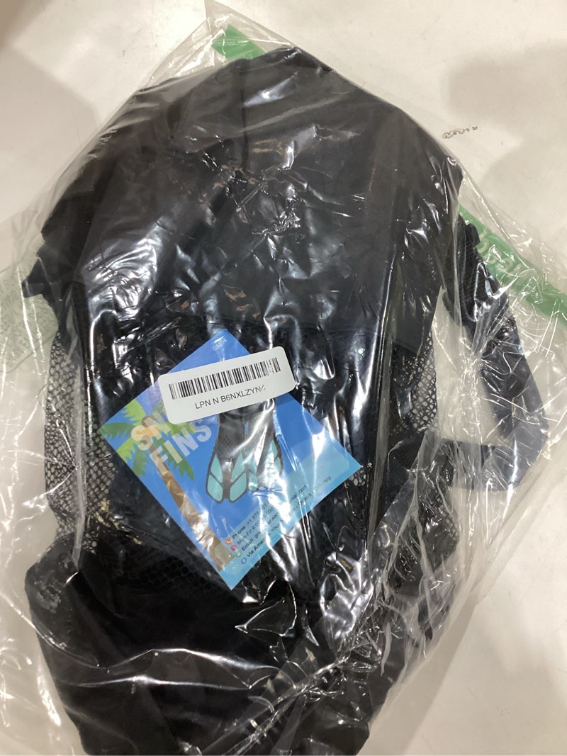 Condition photo showing As Is for Greatever Snorkel Fins Adjustable Buckles Open Heel Swim Flippers Travel Size Short Swim Fins for Snorkeling Diving Swimming Adult Men Womens