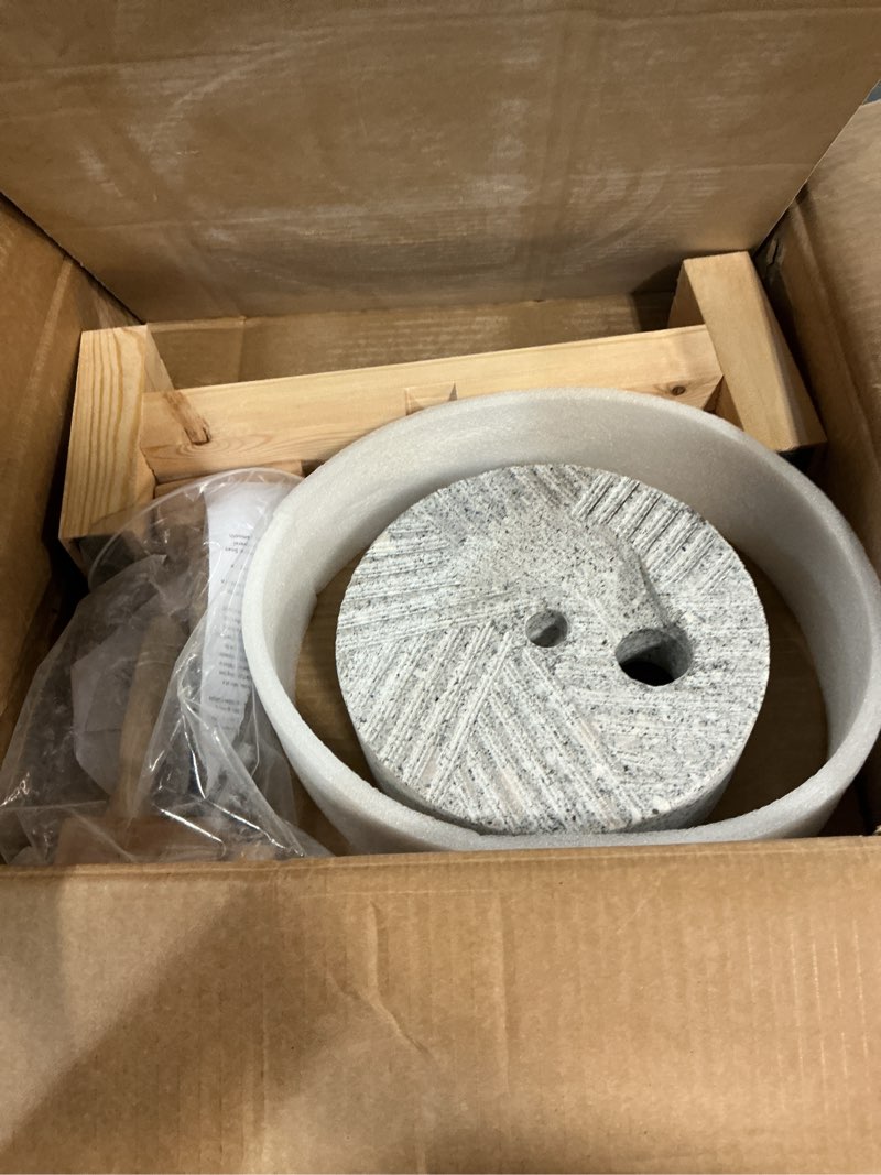 Condition photo showing Good Condition for Artisanal Natural Stone Grain Mill (Solid Wood Base) - Household Grinder for Wheat/Spices & Coffee Beans, Ideal for Breads & Tortillas (7.87x11.8 Inches) 7.87x11.8in