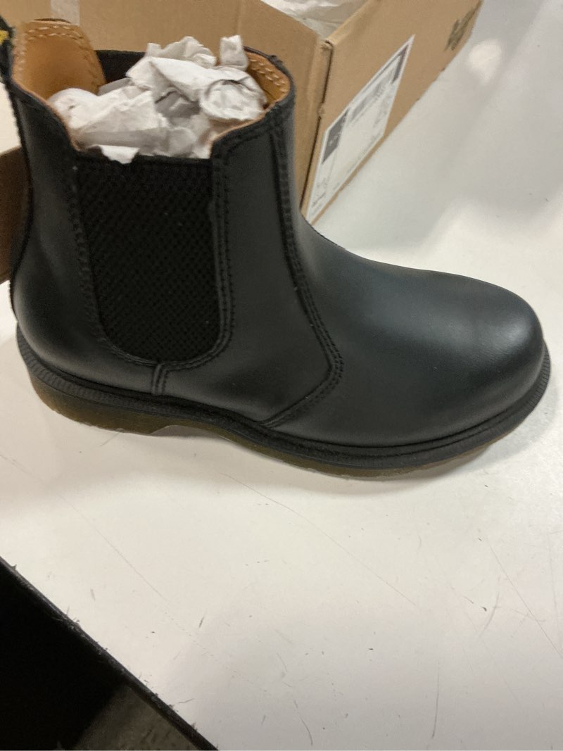 Condition photo showing New/Like New for dr. martens unisex 2976 smooth leather chelsea boot, black, size eu 36