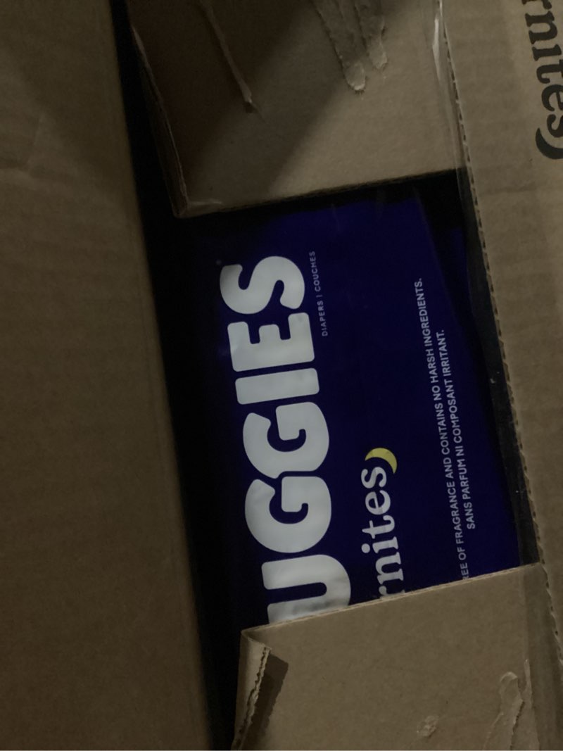Condition photo showing New/Like New for Huggies Size 7 Overnites Baby Diapers: Overnight Diapers, Size 7 (41+ lbs), 68 Ct (2 Packs of 34), Packaging May Vary Size 7 68