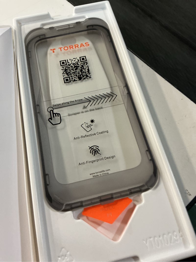 Condition photo showing Good Condition for torras sunview ar for iphone 17 pro screen protector, 6.3", 2-pack | anti-reflective, anti-glare, sunlight use, borderless full coverage, military-grade 9h tempered glass, for bright-light