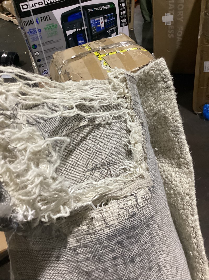 Condition photo showing As Is for loloi magnolia home by joanna gaines henley collection ivory/smoke 9'-3\\\" x 13' area rug ivory / smoke 9'3\\\" x 13' (rectangular)