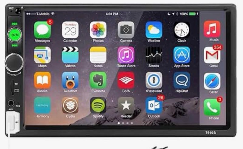 7inch car stereo double din radio touchscreen with backup camera multimedia car audio support mirror link ,bluetooth caller id,fm/mp3/mp4/usb/subwoofer,aux input car audio receivers