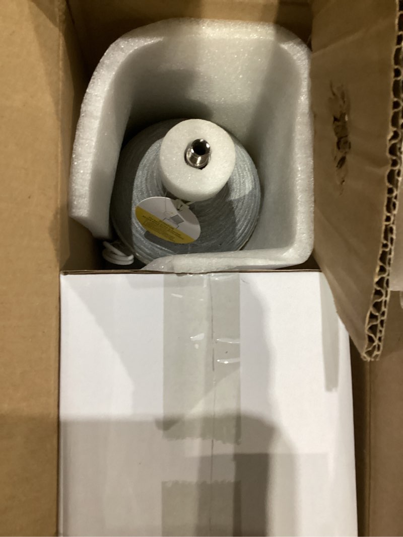 Condition photo showing As Is for 10" H Small Rechargeable Cordless Ceramic Table Lamp with Remote, RGB & Warm White Light, Timer & Dimmer, Battery Table Lamp with Linen Shade for Patio, Bedroom, Living Room, Dining Table Mini-10"H