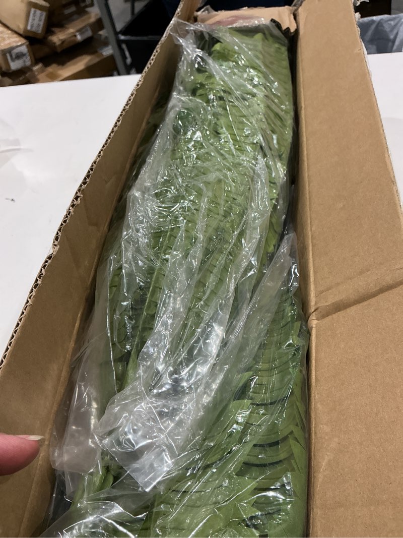 Condition photo showing Good Condition for cqure 45" fake ferns artificial plants large,set of 2 artificial boston ferns faux hanging fake plants for outdoors planter home garden decor,60 branches 45'' 60 leaves-2pcs