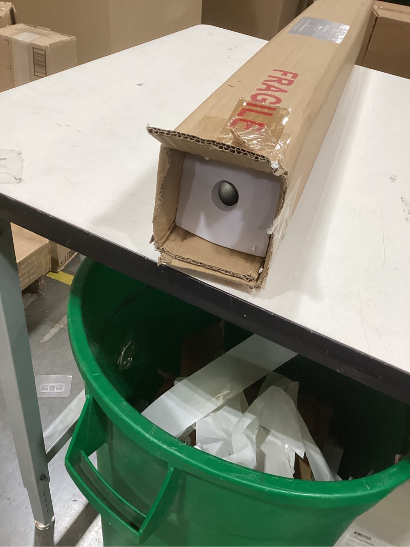 Condition photo showing Good Condition for Elrene Home Fashions Cordelia Adjustable Single Curtain Rod with Globe Ball Finials, 1 Inch Diameter, Antique Pewter, 28"-48" 28" - 48" Adjustable Rod Antique Pewter