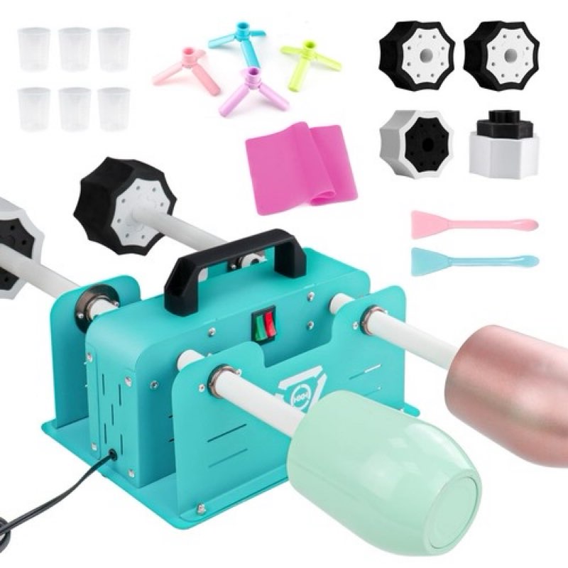 Multi Cup Turner for Tumblers,4X Cup Spinner for Tumblers with 4 ON/Off Switch for Epoxy Resin Tumbl