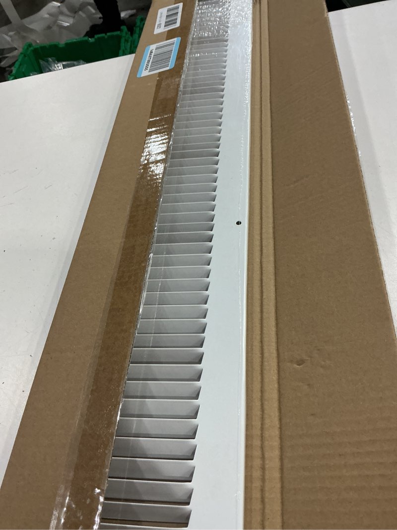 Condition photo showing New/Like New for 4" x 36" Return Air Grille - Sidewall and Ceiling - HVAC Vent Duct Cover Diffuser - [White] [Outer Dimensions: 5.75w X 37.75"h]