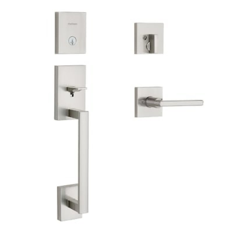kwikset signature series san clemente satin nickel exterior single-cylinder deadbolt