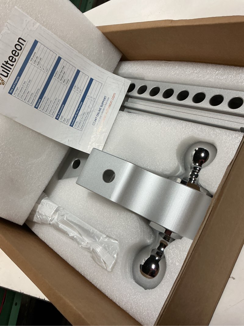 Condition photo showing Good Condition for drop hitch for 2.5 inch receiver, vullteeon 8 inch adjustable trailer hitch ball mount, 18,500 lbs gtw, (2" & 2-5/16") chrome plated steels balls, aluminum tow hitches with two anti-theft pins locks for 2.5" receiver