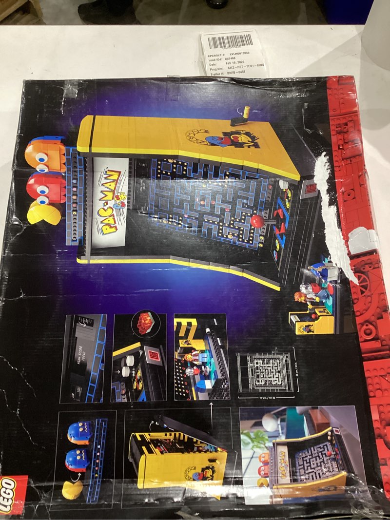 Condition photo showing Good Condition for LEGO Icons PAC-Man Arcade Building Sets for Adults - Collectible Office, Book Shelf, or Bedroom Decor - Gifts for Christmas, Men & Women - W/Moving Handle to Recreate Game - 10323