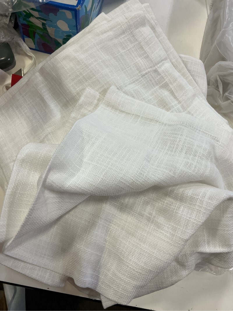 Condition photo showing Good Condition for cotton sheer curtain set (set of 2) size 48”x108”
