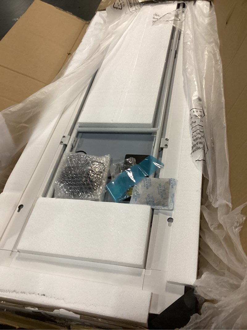 Condition photo showing Good Condition for Full Length Mirror with Lights, 56" x 15.8" LED Lighted Floor Standing Mirror, Tempered Glass, White White 56"L x 15.8"W