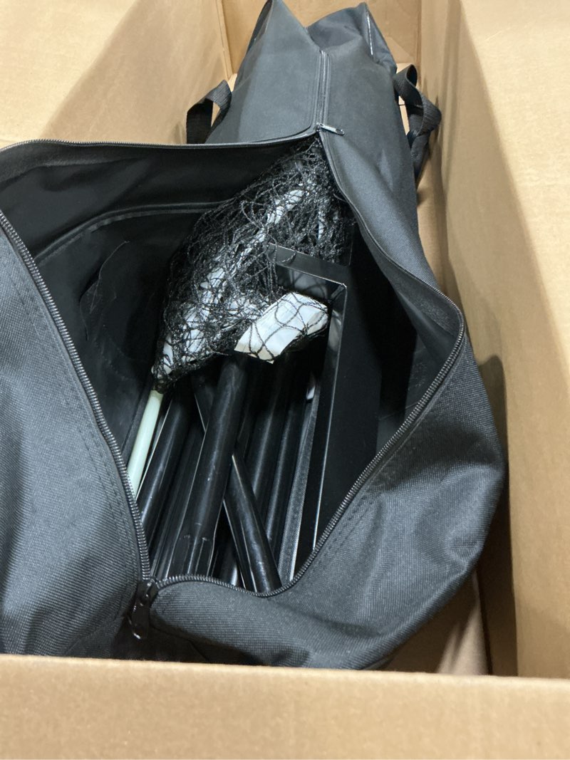 Condition photo showing As Is for 4.0 slim version portable pickleball nets outdoor game 22 ft pickleball net-usapa regulation size-pickle ball net system with carrying bag for driveway black