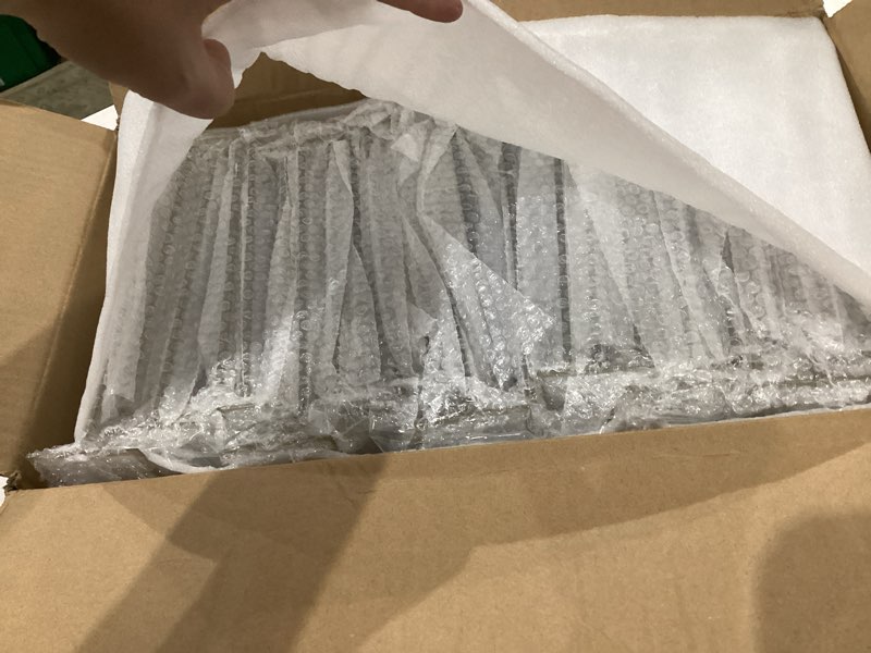 Condition photo showing As Is for hoteam 24 pack 5 x 7 clear acrylic sign holder with gold borders, gold picture frame, double sided wedding table number, acrylic menu stands for wedding table, restaurant sign, photos display 24 5 x 7 inch