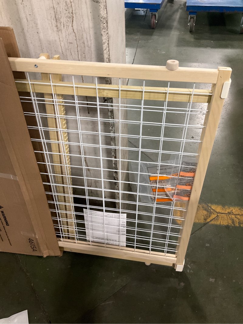 Condition photo showing Good Condition for Wide Wire Mesh Pet Gate-Color:White