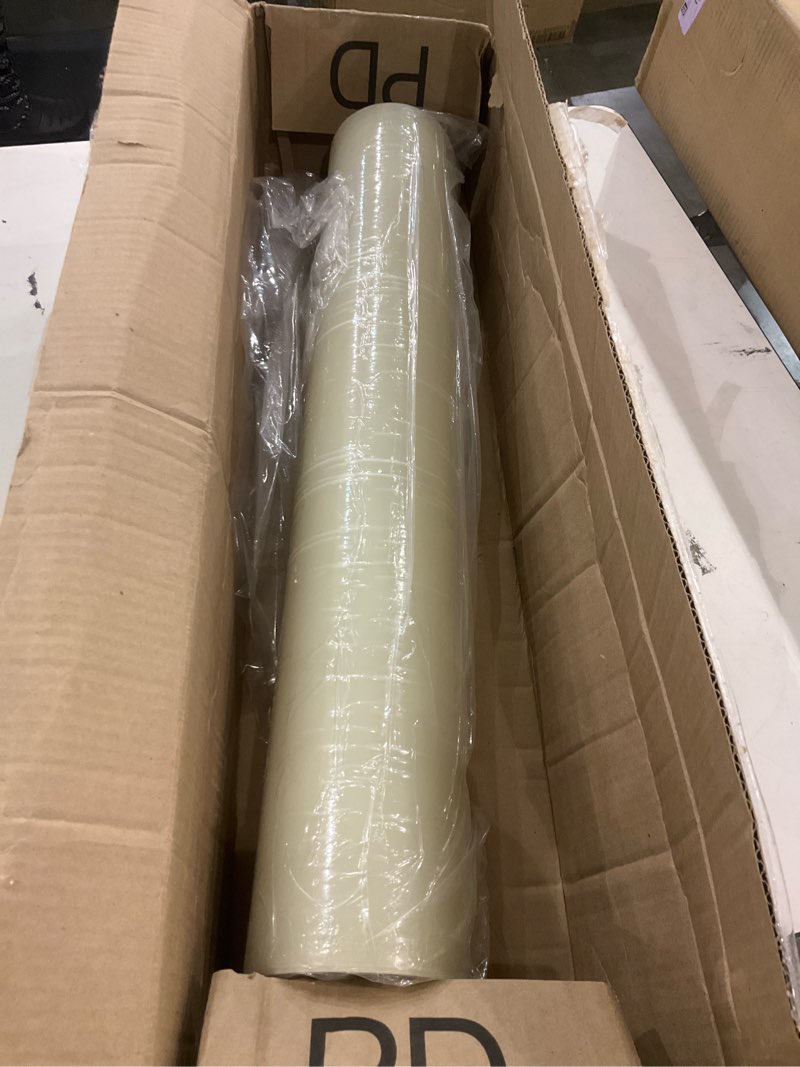 Condition photo showing As Is for TapeManBlue Carpet Protection Film 24" x 200' roll. Made in The USA. Easy Unwind, Clean Removal, Strong and Durable Plastic Carpet Protector. Clear, Self-Adhesive Surface Protective Film