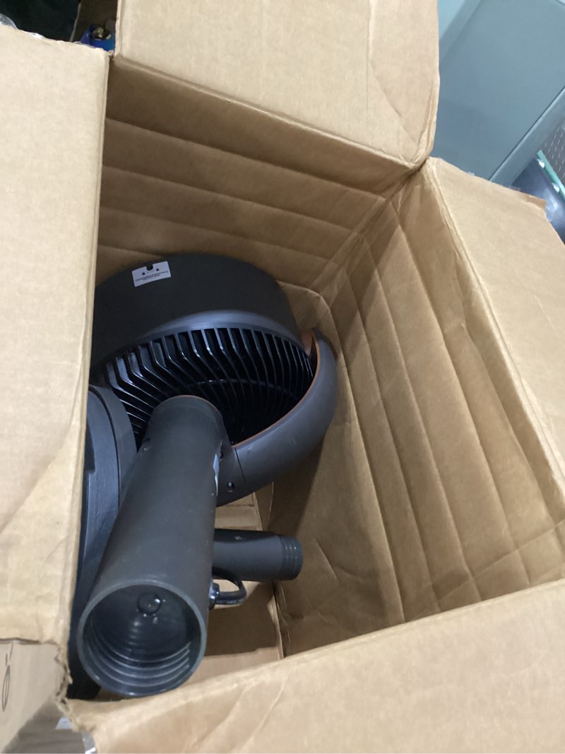 Condition photo showing Good Condition for used not tested dreo fan for bedroom, 120° oscillating standing fans, quiet floor fan with dc motor, 100ft pedestal fans for room, 9 speeds, 4 modes, 20db, 120° manual vertical, 37-42\" adjustable height, 9h timer grey