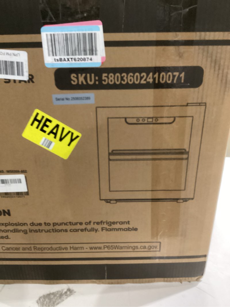 Condition photo showing Good Condition for Antarctic Star Mini Fridge Cooler - 12 Bottle 48 Can Beverage Refrigerator Glass Door for Drinks or Beer Wine –Small Drink Dispenser for Home, Office or Bar, Electronic Temperature Control?1.3cu.ft. Black 1.3Cu.Ft