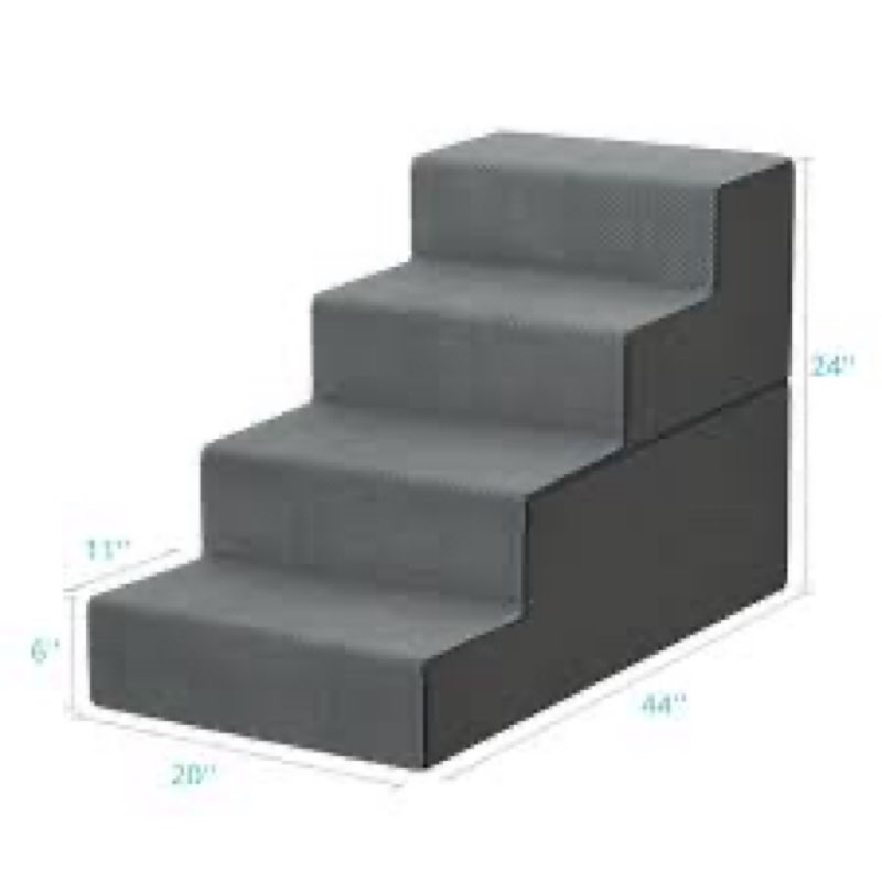 yening large dog stairs for high beds - 24 inches tall extra wide pet steps for large dogs to get on