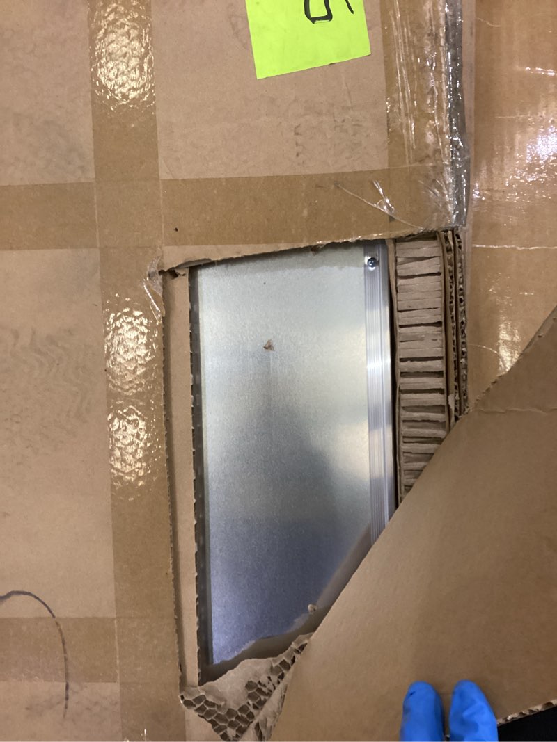 Condition photo showing As Is for 96"x36" Tri-fold Cork Board Whiteboard Combo, Foldable Combination Magnetic Dry Erase Bulletin Board & Corkboard with Aluminum Frame Wall Mounted for Home, Office and School(Wood) Wood 96"W x 36"H