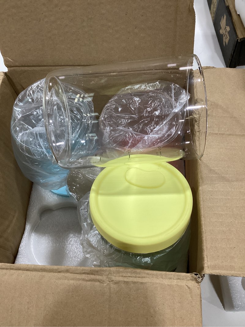 Condition photo showing Good Condition for 24oz glass soup freezer containers, 4pcs borosilicate glass soup container with vented silicone airtight lid, microwave & freezer safe jars, circular meal prep storage for stew, sauc, leftover