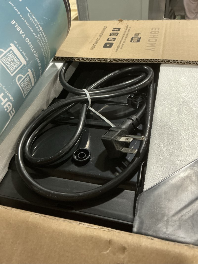 Condition photo showing Good Condition for EUHOMY Nugget Ice Maker Countertop with Handle, Ready in 6 Mins, 34lbs Per Day, Removable Top Cover, Auto-Cleaning, Portable Sonic Ice Maker with Basket and Scoop, for Home/Party/RV/Camping (Black)